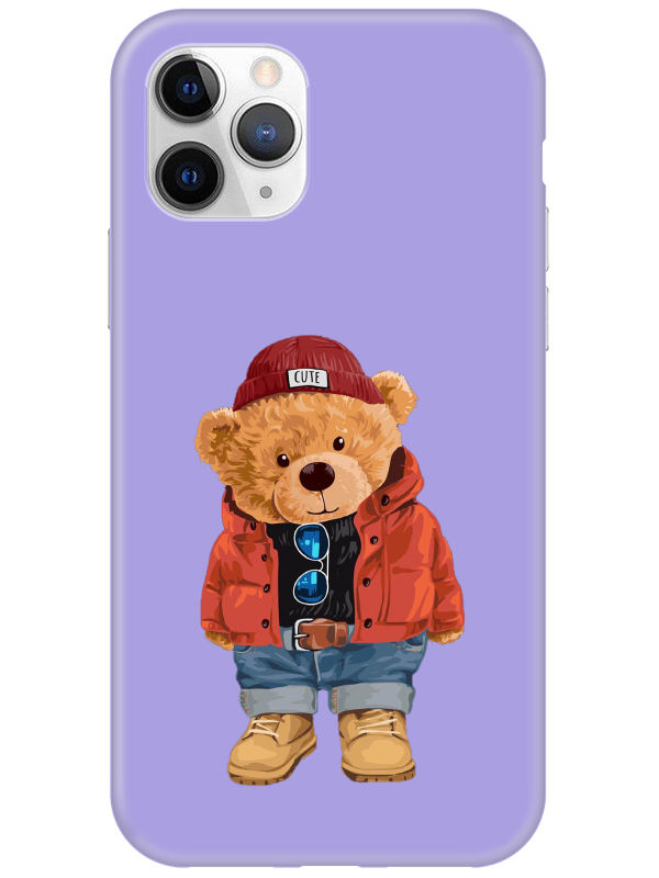 iPhone%2011%20Pro%20Max%20Teddy%20Bear%20Lila%20Telefon%20Kılıfı