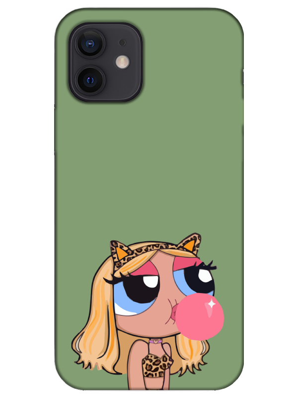 iPhone%2012%20Powerpuff%20Girls%20Yeşil%20Telefon%20Kılıfı