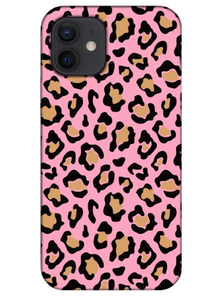 iPhone%2012%20Leopar%20Desenli%20Pembe%20Telefon%20Kılıfı