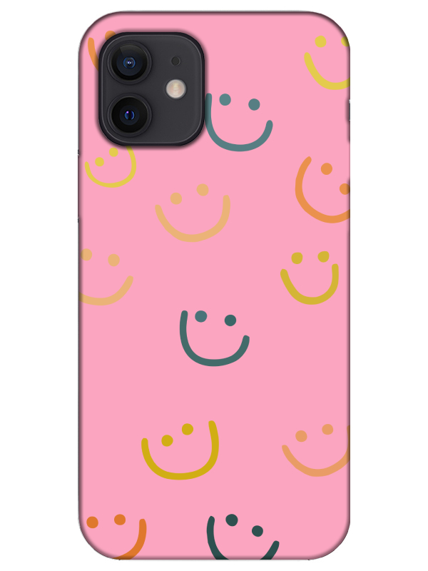 iPhone%2012%20Emoji%20Gülen%20Yüz%20Pembe%20Telefon%20Kılıfı