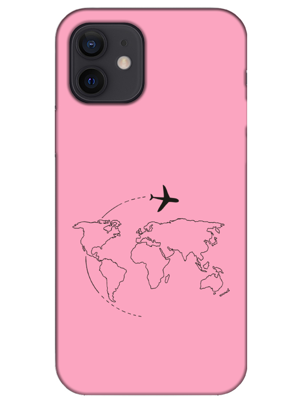 iPhone%2012Face%20Art%20Pembe%20Telefon%20Kılıfı