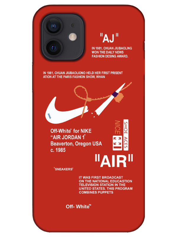 iPhone%2012%20Nike%20Air%20Kırmızı%20Telefon%20Kılıfı