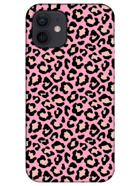 iPhone%2012%20Mini%20Leopar%20Desenli%20Pembe%20Telefon%20Kılıfı