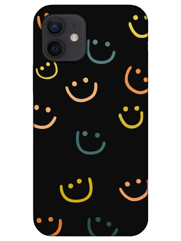 iPhone%2012%20Mini%20Emoji%20Gülen%20Yüz%20Siyah%20Telefon%20Kılıfı