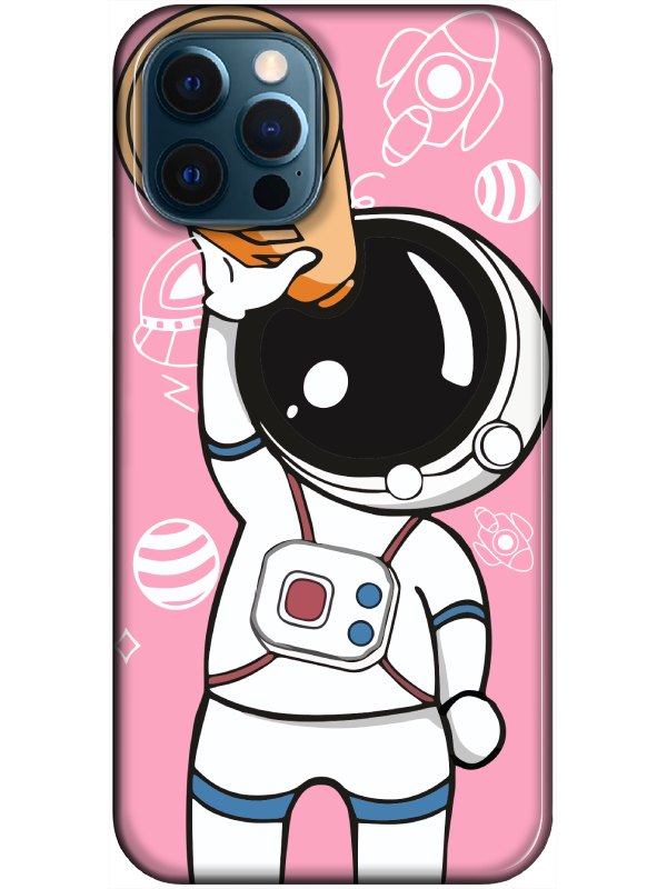 iPhone%2012%20Pro%20Astronot%20Pembe%20Telefon%20Kılıfı