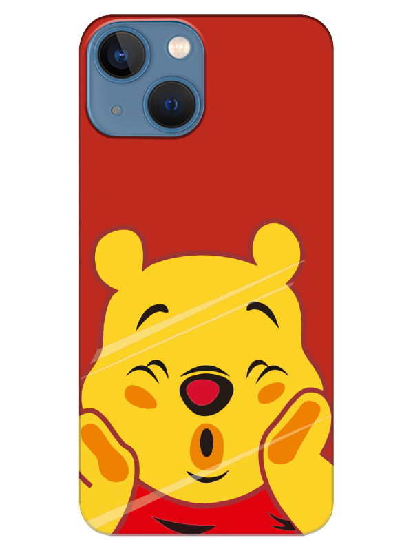 iPhone%2013%20Winnie%20The%20Pooh%20Kırmızı%20Telefon%20Kılıfı