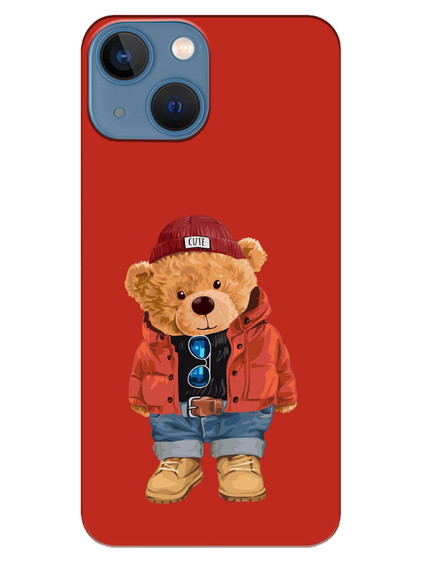 iPhone%2013%20Teddy%20Bear%20Kırmızı%20Telefon%20Kılıfı