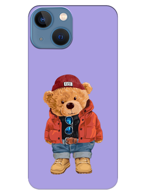 iPhone%2013%20Teddy%20Bear%20Lila%20Telefon%20Kılıfı