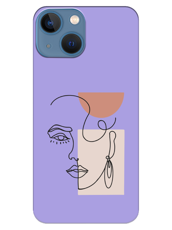 iPhone%2013%20Women%20Art%20Lila%20Telefon%20Kılıfı