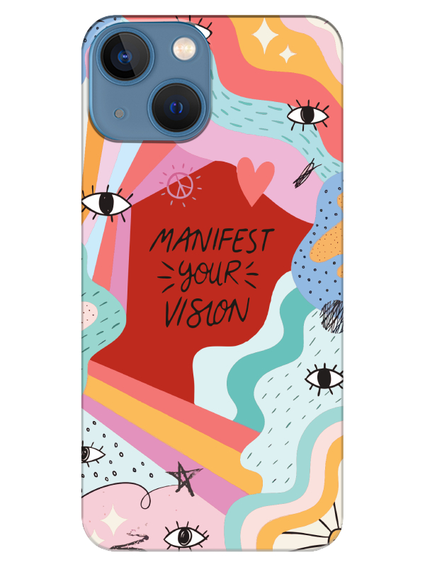 iPhone%2013%20Manifest%20Your%20Vision%20Kırmızı%20Telefon%20Kılıfı