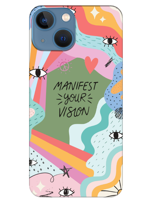 iPhone%2013%20Manifest%20Your%20Vision%20Yeşil%20Telefon%20Kılıfı