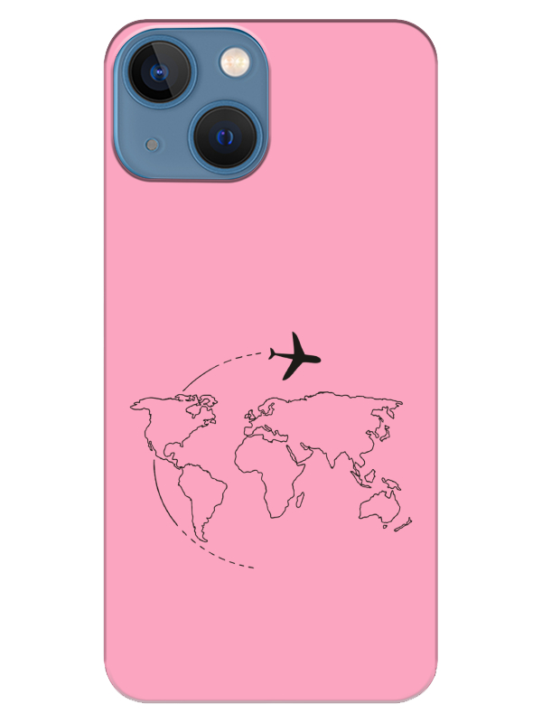 iPhone%2013%20miniFace%20Art%20Pembe%20Telefon%20Kılıfı