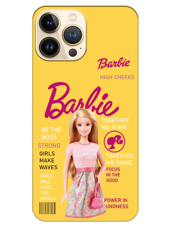 iPhone%2013%20Pro%20Max%20Barbie%20Sarı%20Telefon%20Kılıfı