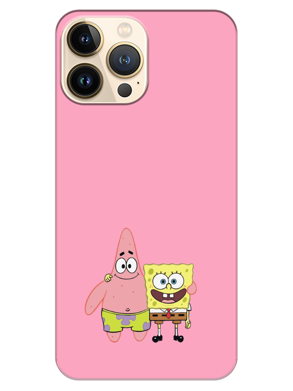 iPhone%2013%20Pro%20Max%20Sünger%20Bob%20Ve%20Patrickstar%20Pembe%20Telefon%20Kılıfı