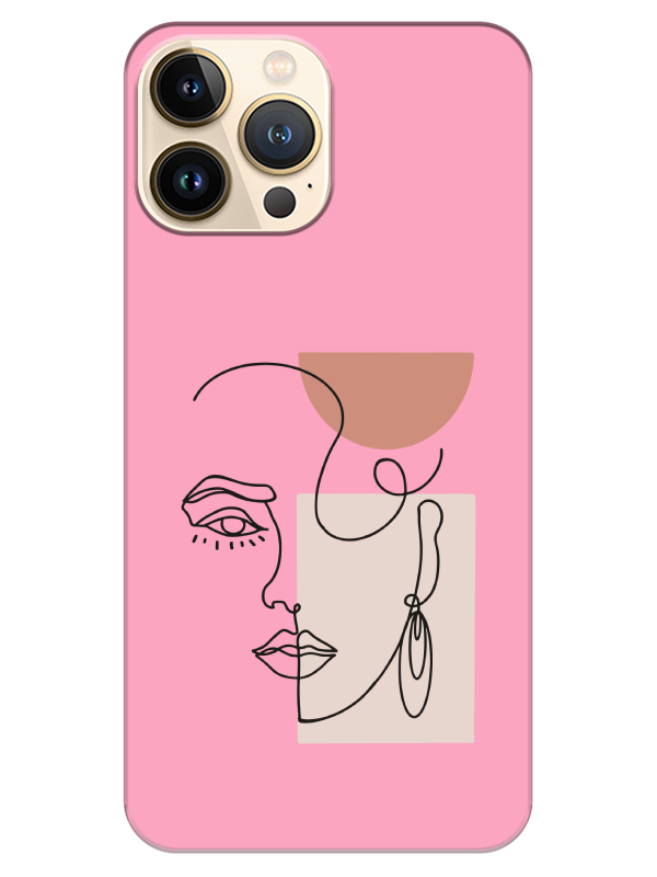 iPhone%2013%20Pro%20Max%20Women%20Art%20Pembe%20Telefon%20Kılıfı