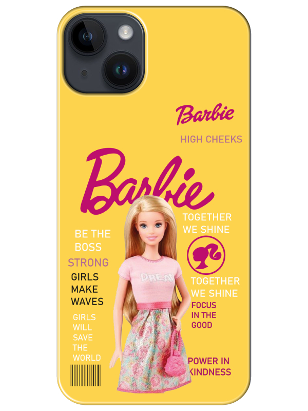 iPhone%2014%20Barbie%20Sarı%20Telefon%20Kılıfı