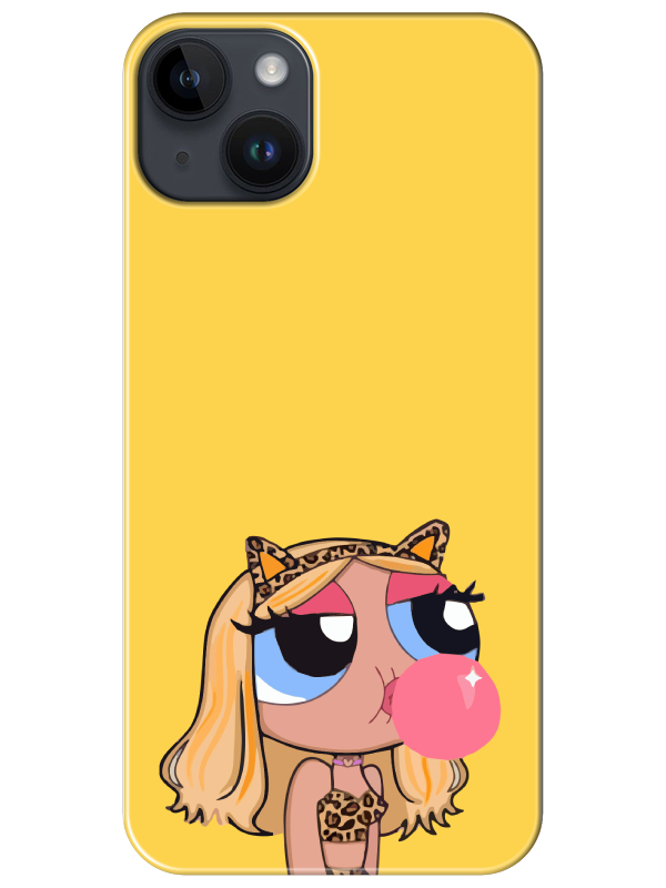 iPhone%2014%20Powerpuff%20Girls%20Sarı%20Telefon%20Kılıfı