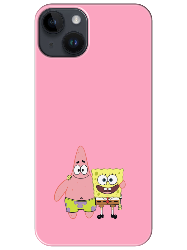 iPhone%2014%20Sünger%20Bob%20Ve%20Patrickstar%20Pembe%20Telefon%20Kılıfı