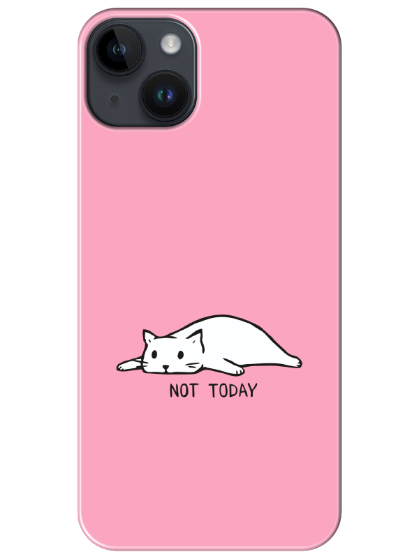 iPhone%2014%20Not%20Today%20Kedi%20Pembe%20Telefon%20Kılıfı