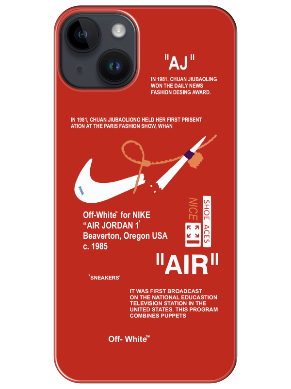 iPhone%2014%20Nike%20Air%20Kırmızı%20Telefon%20Kılıfı