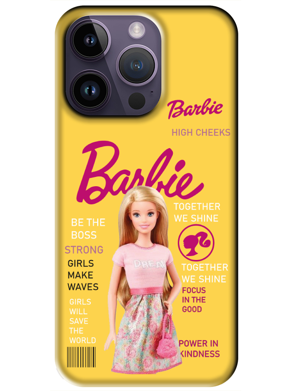 iPhone%2014%20Pro%20Max%20Barbie%20Sarı%20Telefon%20Kılıfı