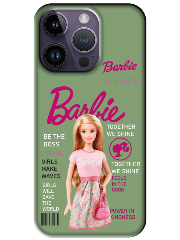 iPhone%2014%20Pro%20Max%20Barbie%20Yeşil%20Telefon%20Kılıfı