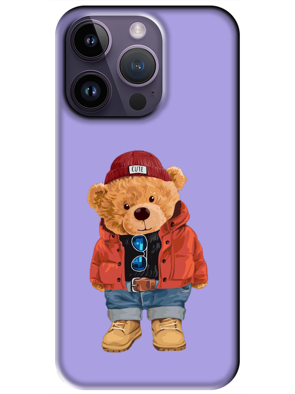 iPhone%2014%20Pro%20Max%20Teddy%20Bear%20Lila%20Telefon%20Kılıfı