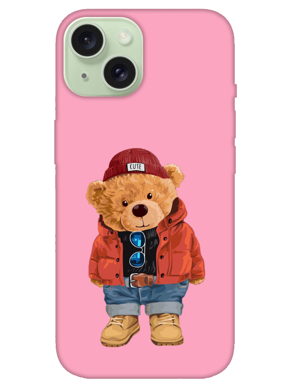 iPhone%2015%20Plus%20Teddy%20Bear%20Pembe%20Telefon%20Kılıfı