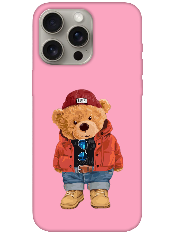 iPhone%2015%20Pro%20Max%20Teddy%20Bear%20Pembe%20Telefon%20Kılıfı