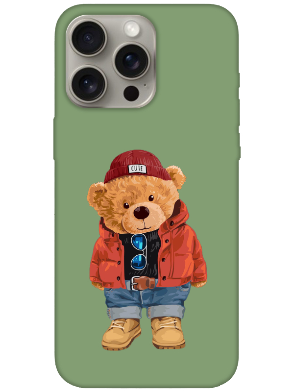 iPhone%2015%20Pro%20Max%20Teddy%20Bear%20Yeşil%20Telefon%20Kılıfı