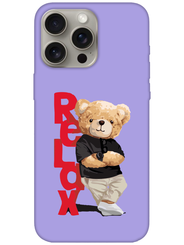 iPhone%2015%20Pro%20Teddy%20Bear%20Relax%20Lila%20Telefon%20Kılıfı