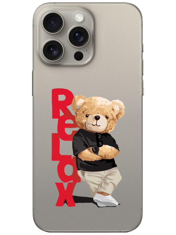 iPhone%2015%20Pro%20Teddy%20Bear%20Relax%20Şeffaf%20Telefon%20Kılıfı