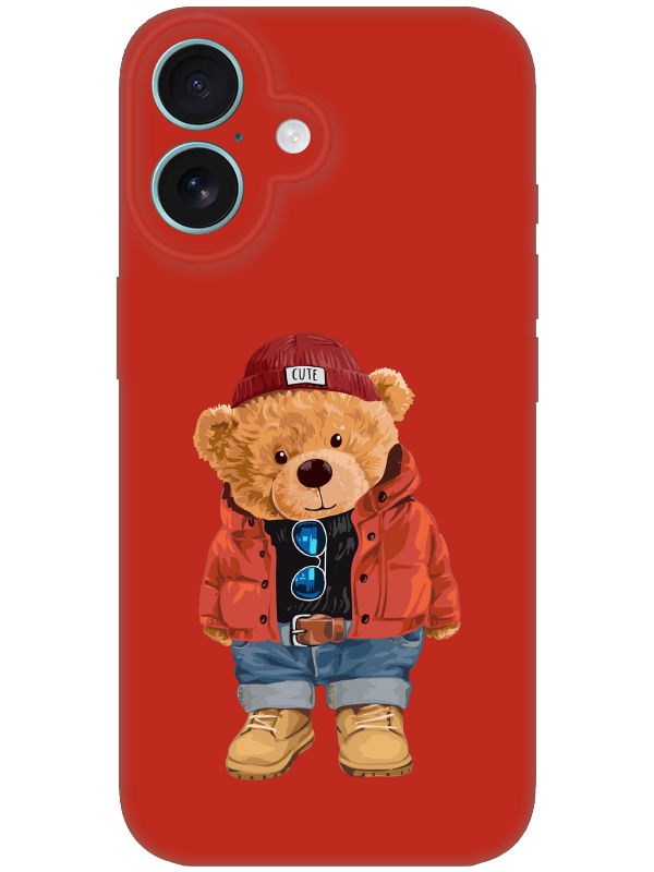 iPhone%2016%20Teddy%20Bear%20Kırmızı%20Telefon%20Kılıfı