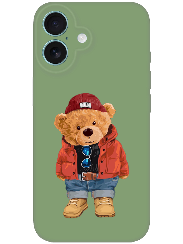 iPhone%2016%20Plus%20Teddy%20Bear%20Yeşil%20Telefon%20Kılıfı