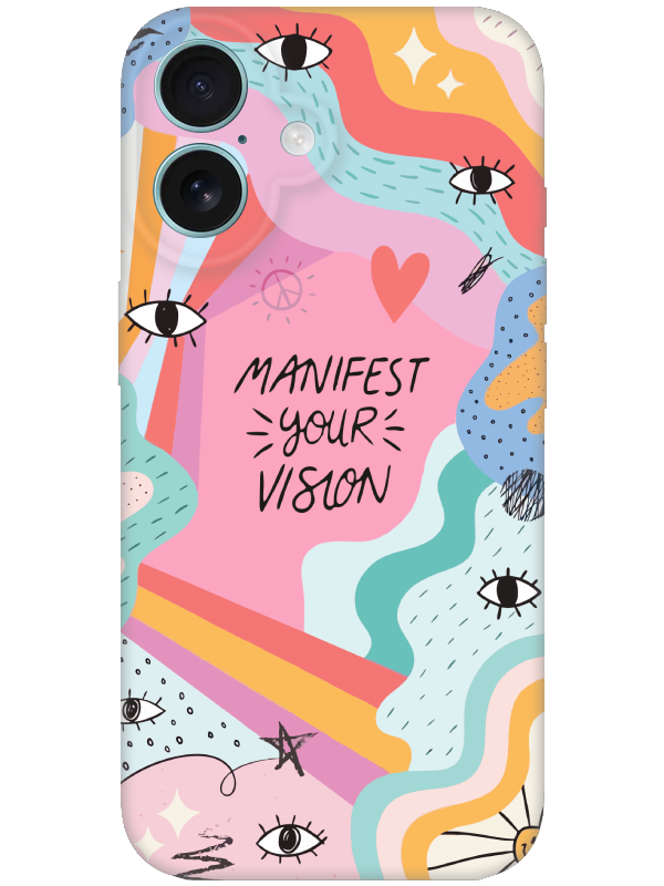 iPhone%2016%20Plus%20Manifest%20Your%20Vision%20Pembe%20Telefon%20Kılıfı