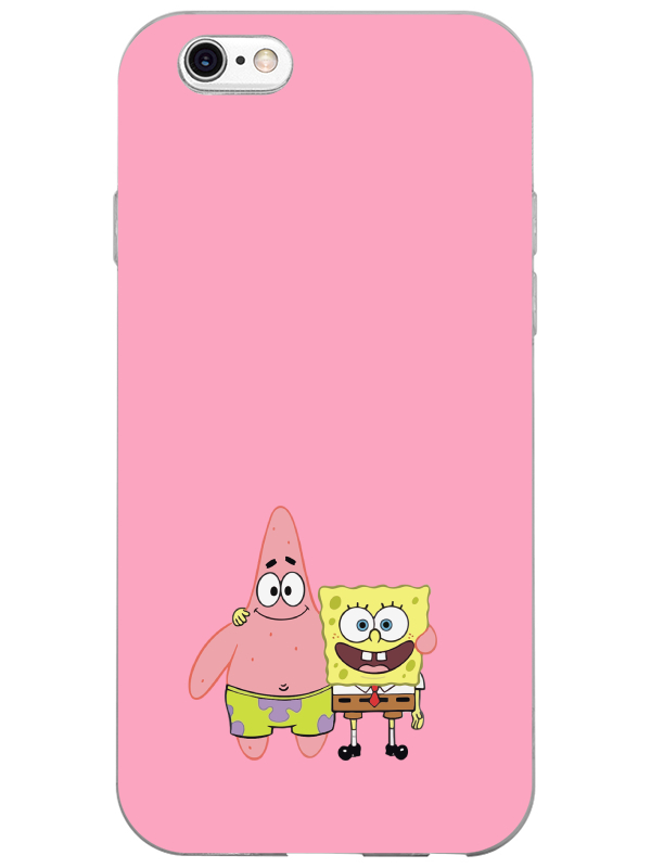 iPhone%206%20Sünger%20Bob%20Ve%20Patrickstar%20Pembe%20Telefon%20Kılıfı