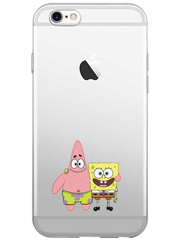 iPhone%206%20Sünger%20Bob%20Ve%20Patrickstar%20Şeffaf%20Telefon%20Kılıfı