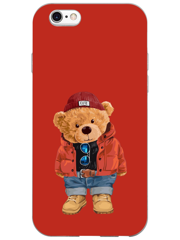 iPhone%206%20Teddy%20Bear%20Kırmızı%20Telefon%20Kılıfı