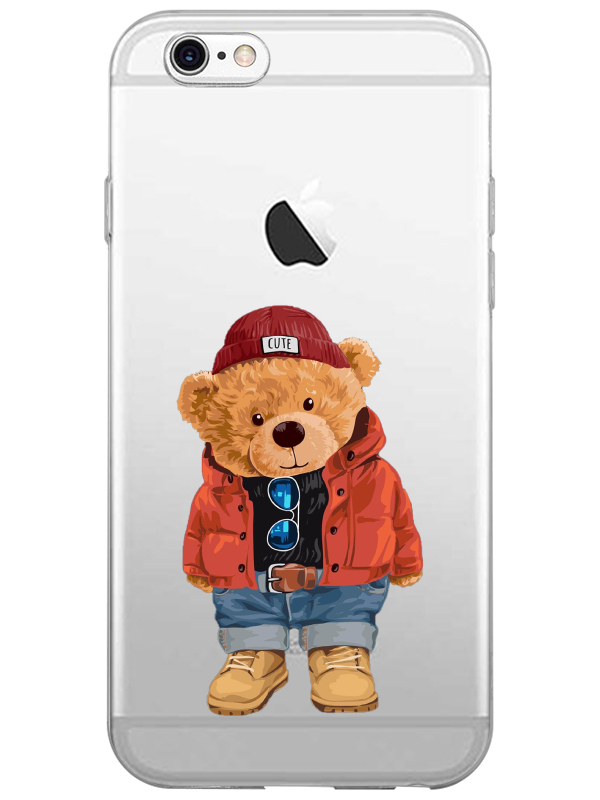 iPhone%206%20Teddy%20Bear%20Şeffaf%20Telefon%20Kılıfı