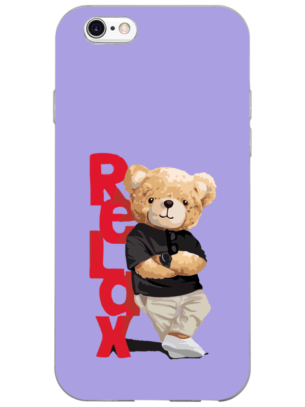 iPhone%206%20Teddy%20Bear%20Relax%20Lila%20Telefon%20Kılıfı