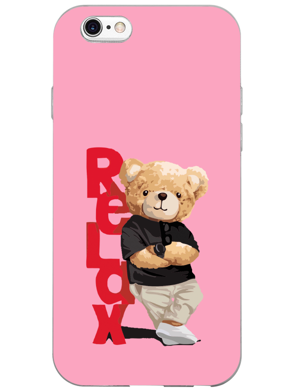 iPhone%206%20Teddy%20Bear%20Relax%20Pembe%20Telefon%20Kılıfı