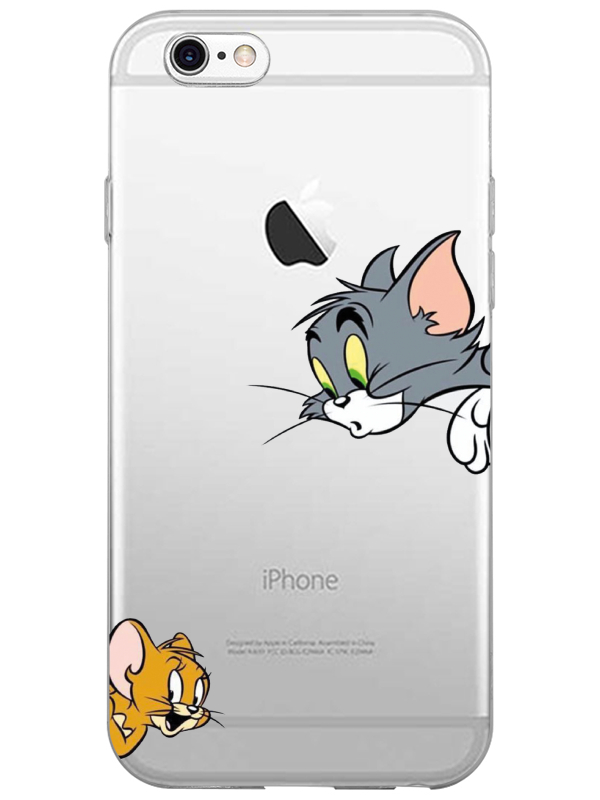 iPhone%206%20Tom%20And%20Jerry%20Şeffaf%20Telefon%20Kılıfı