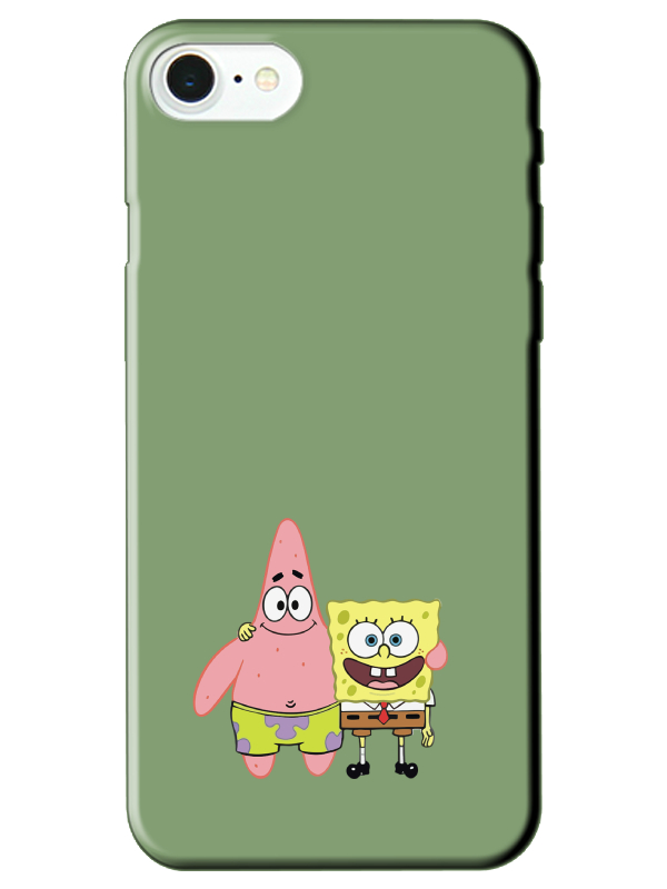 iPhone%207%20Sünger%20Bob%20Ve%20Patrickstar%20Yeşil%20Telefon%20Kılıfı