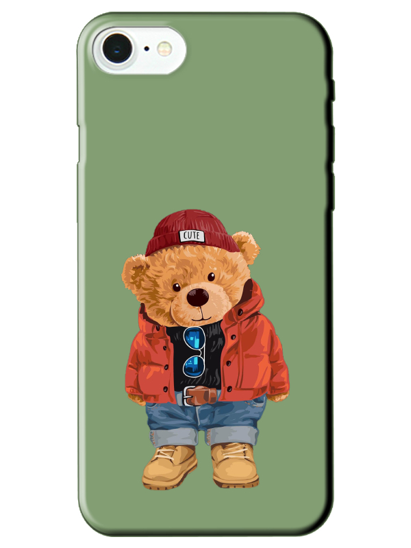 iPhone%207%20Teddy%20Bear%20Yeşil%20Telefon%20Kılıfı