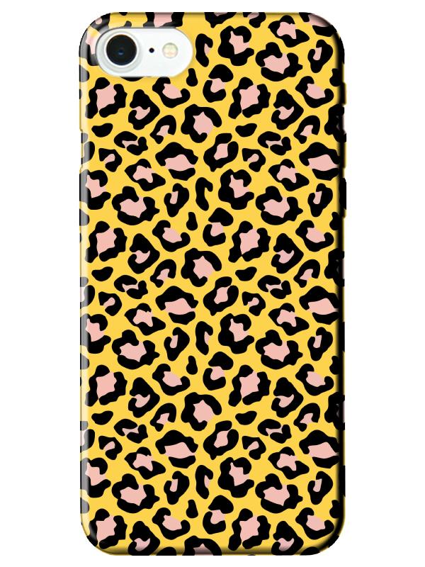 iPhone%207%20Leopar%20Desenli%20Sarı%20Telefon%20Kılıfı