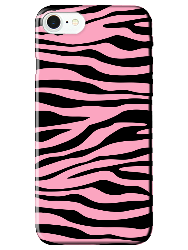 iPhone%207%20Zebra%20Desen%20Pembe%20Telefon%20Kılıfı