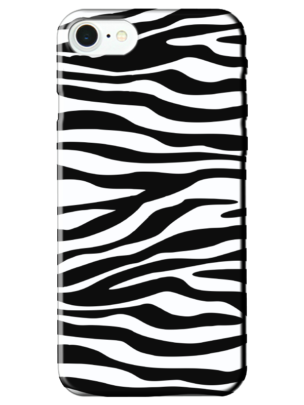 iPhone%207%20Zebra%20Desen%20Siyah%20Telefon%20Kılıfı