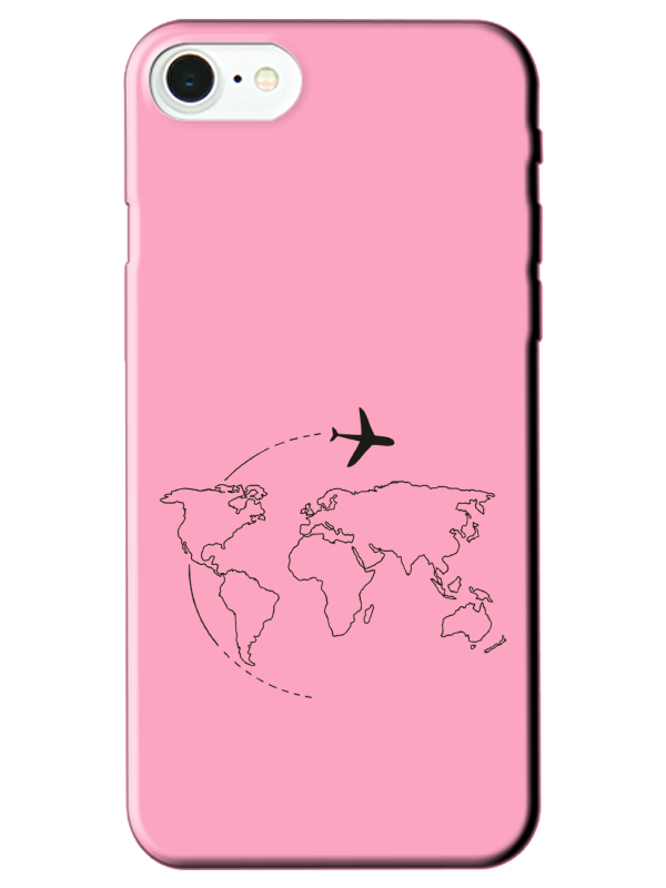 iPhone%207Face%20Art%20Pembe%20Telefon%20Kılıfı