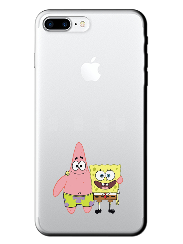 iPhone%207%20Plus%20Sünger%20Bob%20Ve%20Patrickstar%20Şeffaf%20Telefon%20Kılıfı