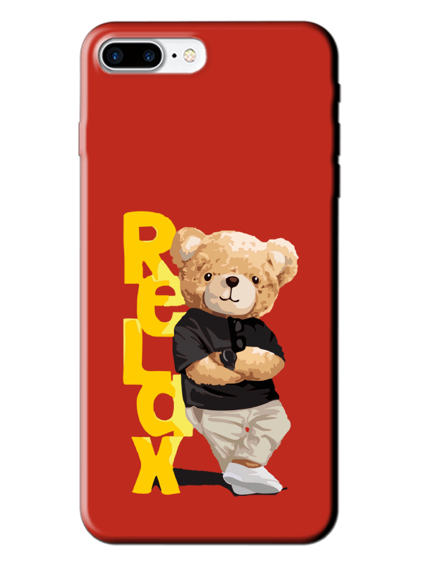 iPhone%207%20Plus%20Teddy%20Bear%20Relax%20Kırmızı%20Telefon%20Kılıfı